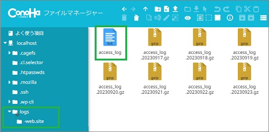 アクセスログ